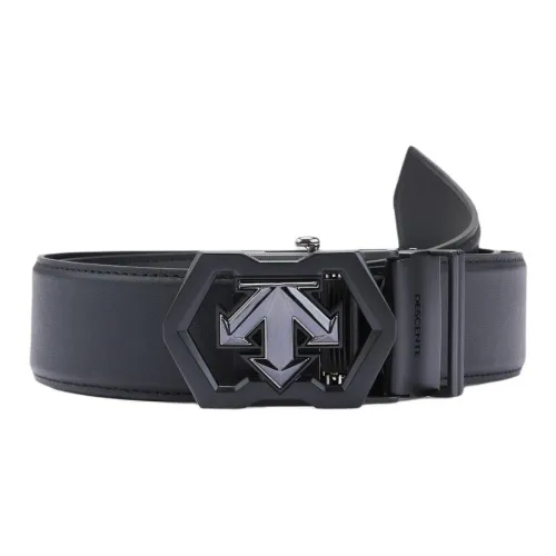 DESCENTE Металл Кожаные ремни Мужской Черный