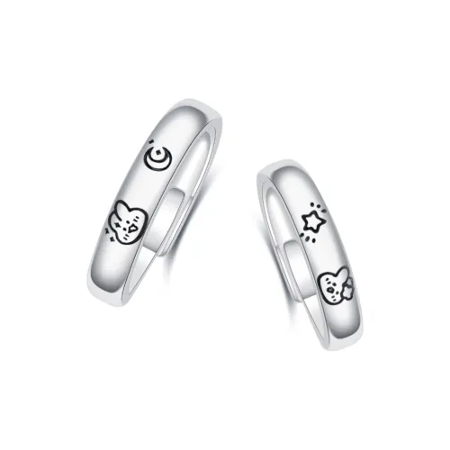 TEEX Сверкающие Кольца с Горным Хрусталем Унисекс