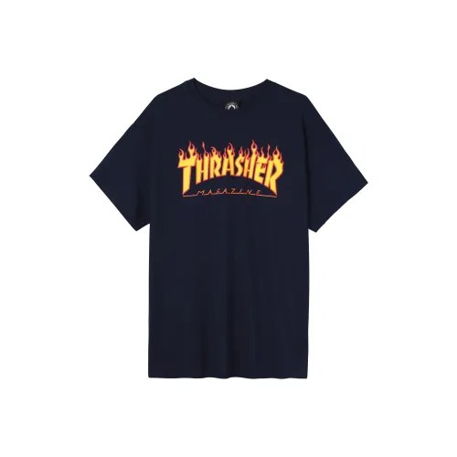 Thrasher T-Shirt US Version Unisex Dark Blue