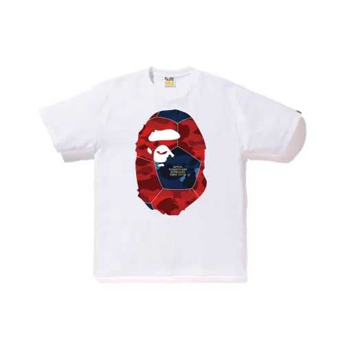 A BATHING APE Голова Series Performance Color CAMO Ape Голова Tee Белый T Shirt Унисекс