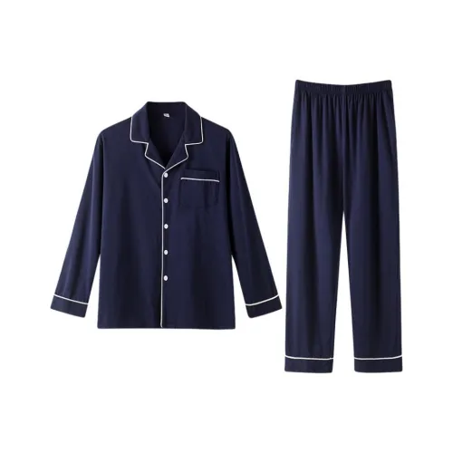 ZAO FU NIAO Пижамный комплект Мужской Dense Ink Синий