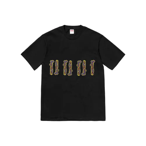 Supreme SS18 GONZ Логотип Tee Черный T-Shirt Рубашка Унисекс Черный