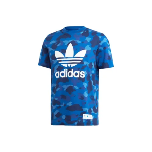 Adidas Originals x A BATHING APE T-Shirt Мужской Синий