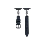 Черный/Крест Металлический Покрытие Натуральная Кожа Ремешок