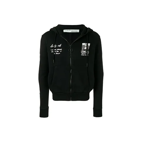 OFF Белый Mona Lisa series SS19 Толстовка Мужской Черный