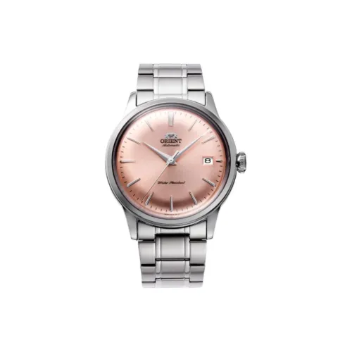 ORIENT Автоматический Механический Механизм Нержавеющая Сталь Ремешок Часы 38,4 мм Женские Часы Розовый Циферблат Часов