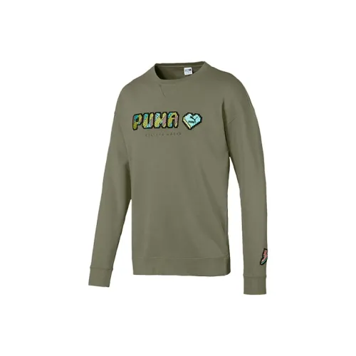PUMA Зеленый Мужской Свитшот
