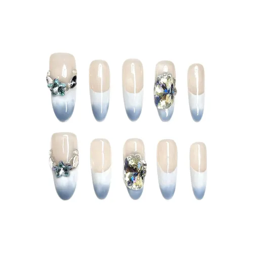 Rui Jin Aurora Mint False Nail MID Длина (размер в длину) Apricot Gradient 26mm