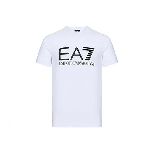 EMPORIO ARMANI EA7 Стандартная рубашка T для мужчин белого цвета