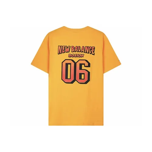 New Balance совместная брендированная Rainbow Logo Casual T-рубашка мужская желтая