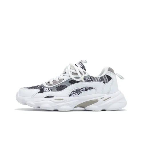 Singing Slip-Resistant Дышащий Увеличивающий Высоту Низкий Топ Кроссовки с Толстой Подошвой Унисекс Белый Черный Камуфляж