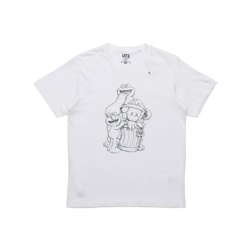 UNIQLO X SESAME STREET x KAWS Футболка Унисекс Белая