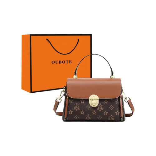 OUBOTE Сумка из синтетической кожи стандартная женская кофейного цвета