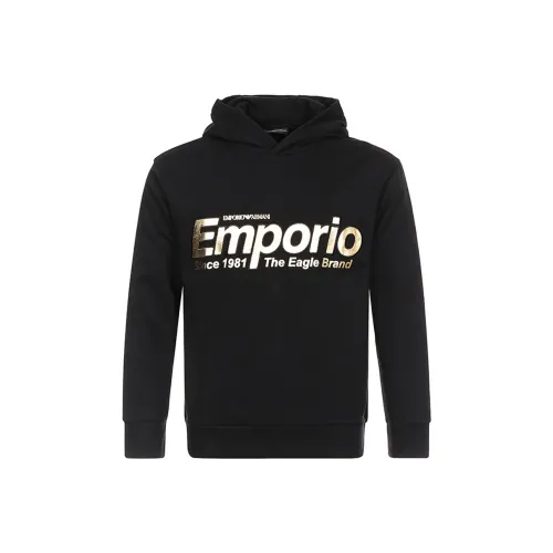 EMPORIO ARMANI Мужские черные свитшоты