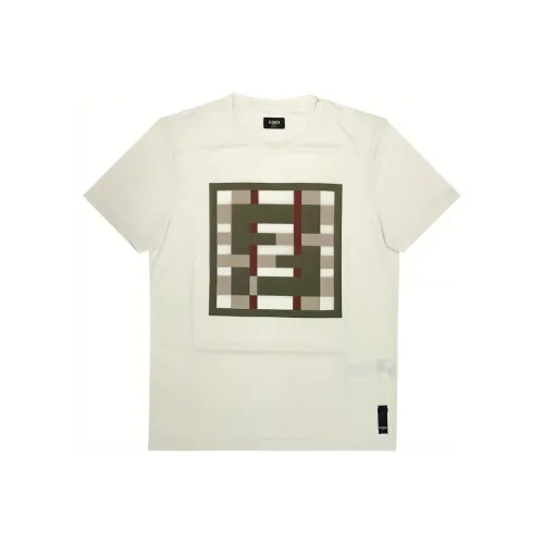 FENDI Айвори Мужские T-рубашки