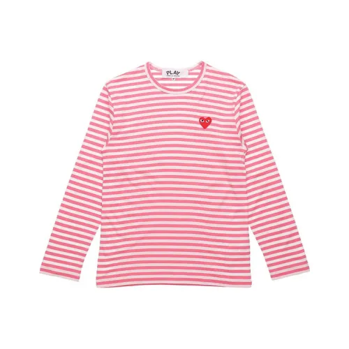 CDG Play Розовый Мужской T-Рубашки