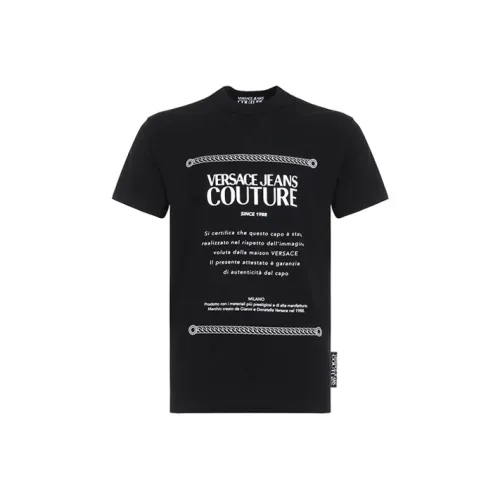 VERSACE JEANS COUTURE Черный/Белый Мужские T-рубашки