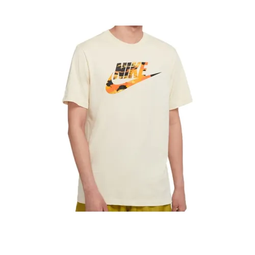 Nike Абрикос Мужская T-Рубашка
