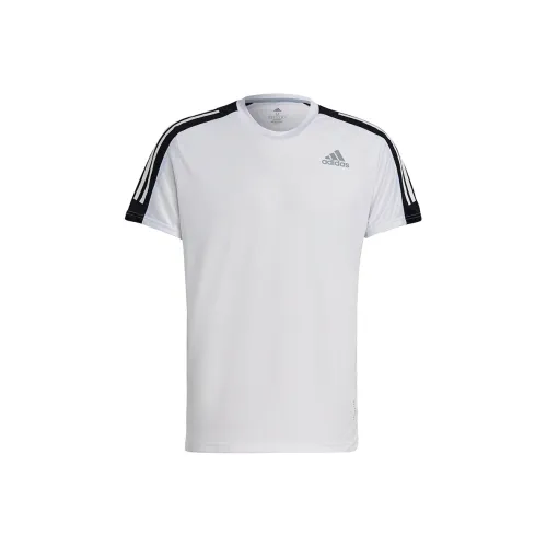 Adidas Белый Мужские беговые футболки