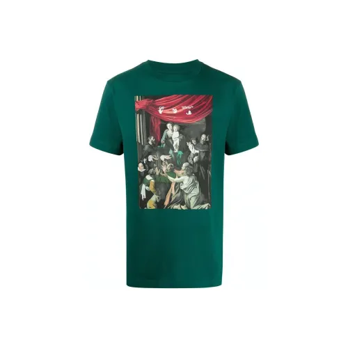 OFF Белый FW20 T Рубашка Мужская Зеленая