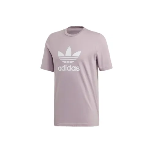Adidas Originals T-Shirt Мужской Светло-Розовый Фиолетовый Серый