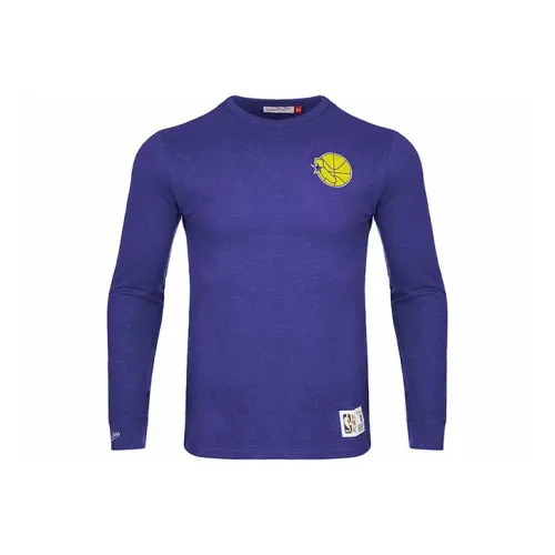 Mitchell Ness Blue Men's T-Shirts Mitchell Ness Синие Мужские Футболки