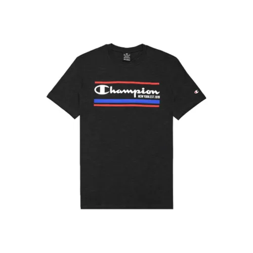 Champion SS20 Straight Fit T-Shirt Unisex Black Чемпион SS20 Прямой крой T-рубашка Унисекс Черный