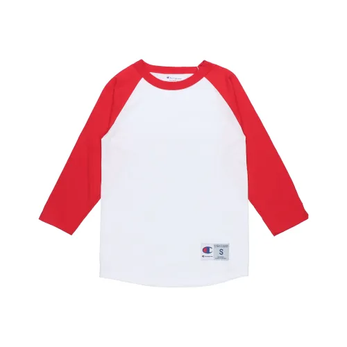 Champion T-Shirt US Version Unisex White Red