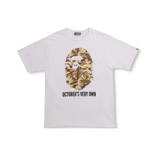 A BATHING APE x OVO совместный бренд WOODLAND CAMO Ape Голова Tee Ape Head Series T-рубашка Унисекс