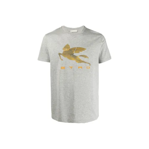 ETRO Серый Мужской T-Рубашки