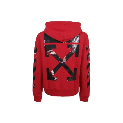 Off Белый Красный Мужские Толстовки