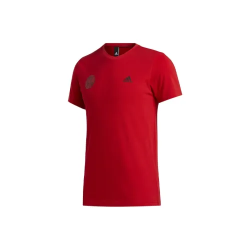 Adidas Светло-алый Мужской T-рубашки