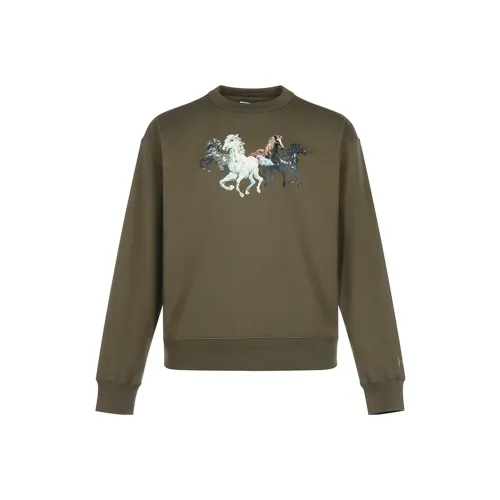 KENZO Зимний свитшот мужской армейский зеленый