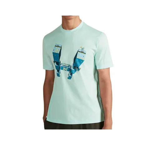 HERMES T Рубашка Мужская Светло-Зеленая