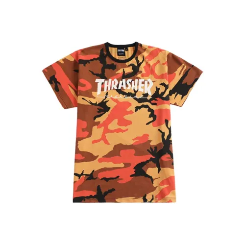 Thrasher Апельсиновый Камуфляж Унисекс Футболка