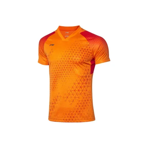 LINING Badminton Series Пламенно-оранжевый Мужская T-рубашка