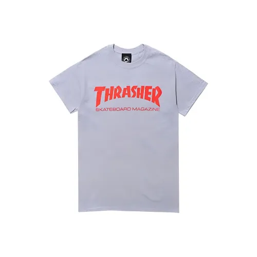 Thrasher T-Shirt US Version Unisex Gray Red Thrasher T-Shirt US Version Унисекс Серый Красный