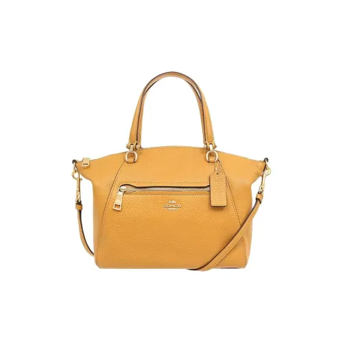 COACH Prairie Утонченный Pebble Кожа Сумка через плечо Большая Женская Ярко-оранжевая Конфетная