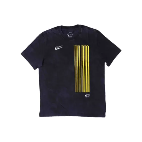 Nike Комплект с короткими рукавами T-Shirt Мужской Черный Азиатская версия