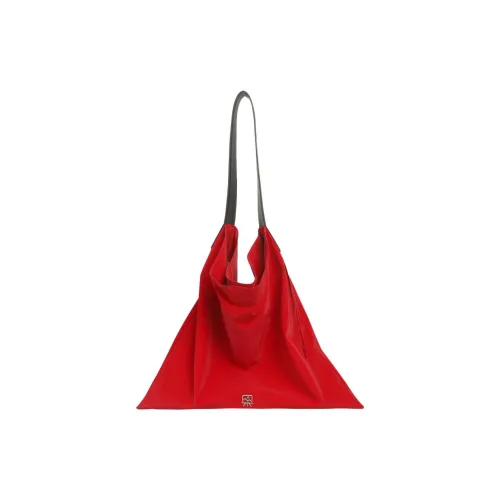 Kikawa Card Ткань с коровья кожа Тоут Сумка Сумка для покупок Сумка на плечо Большая Женская Красная