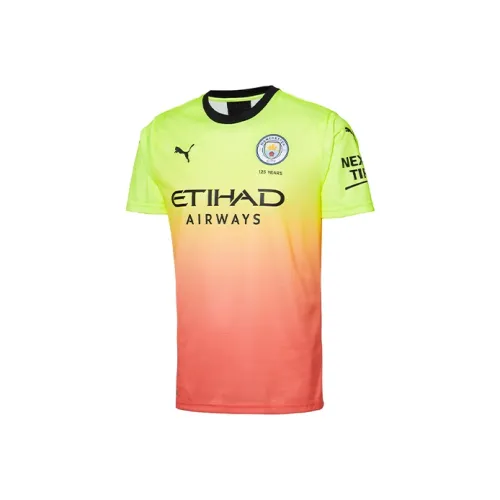 PUMA Manchester City Розовый Желтый Мужская Футболка