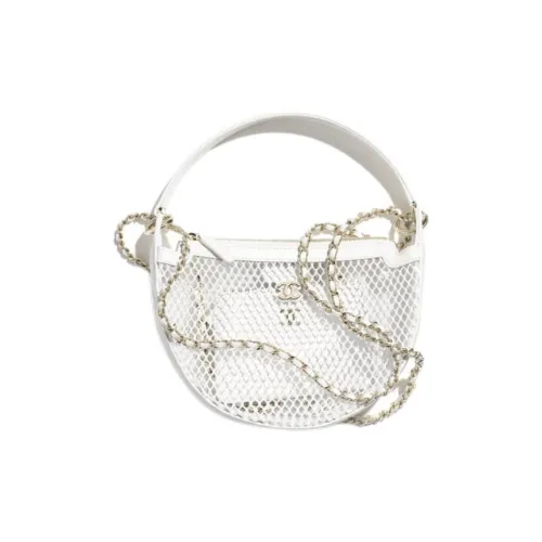 CHANEL Рыболовная сеть Яркий Овечья шкура Золотой металл Сумка сумка через плечо Женская Белая