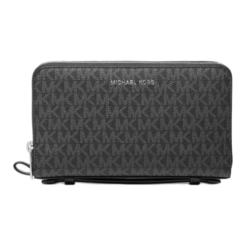 MICHAEL KORS Cooper Artificial Leather Monogram Wallet Men's Black