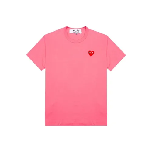 CDG Play Розовый Мужской T-Рубашки