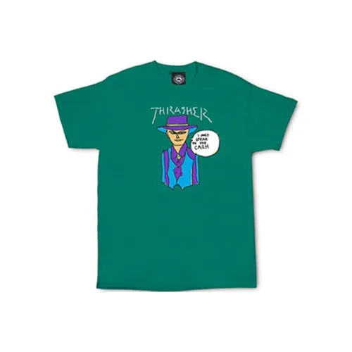 Thrasher T-Shirt US Version Unisex Marine Green