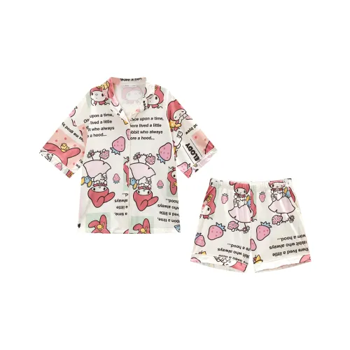 GUKOO x Sanrio Melodi Пижамный комплект женский оранжево-красный