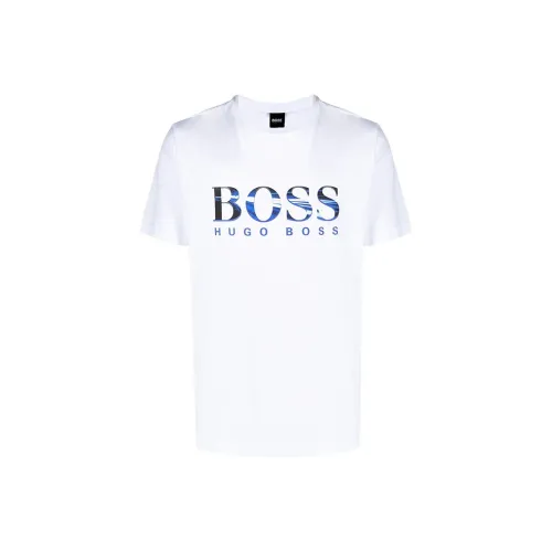 Hugo Boss Белая Мужская T-Рубашка