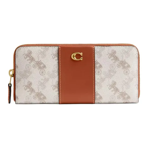 COACH Essential Кожа Телячья кожа Кошелек Маленький Женский Тауповый