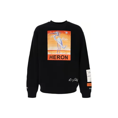 HERON PRESTON Мужские черные свитшоты