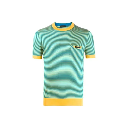 PRADA Зеленые Мужские T-рубашки